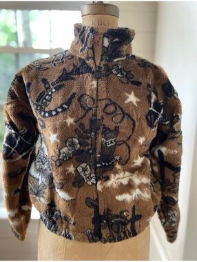 Outback Trading Company Rodeo Vintage 90’s Fleece Western Jacket Youth Medium